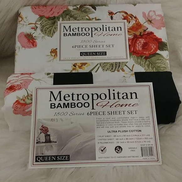 Metropolitan Bamboo Home Bedding Metropolitan Bamboo Floral Queen